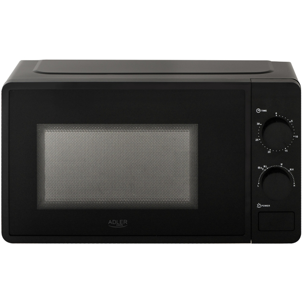 Мікрохвильова піч Adler AD 6206 20л/ 700Вт/ мех.керув./ відкр.кнопкою/ чорна