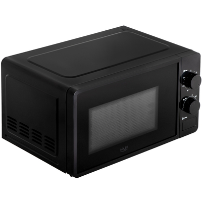 Мікрохвильова піч Adler AD 6206 20л/ 700Вт/ мех.керув./ відкр.кнопкою/ чорна