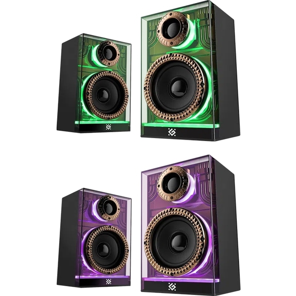 Комп'ютерні колонки 2.0 Defender Futuro, 20Вт Bluetooth/USB/TF/AUX, LED, чорна