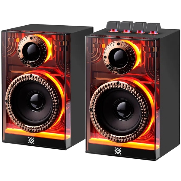 Комп'ютерні колонки 2.0 Defender Futuro, 20Вт Bluetooth/USB/TF/AUX, LED, чорна