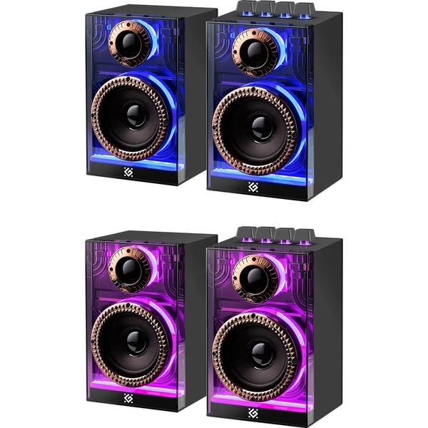 Комп'ютерні колонки 2.0 Defender Futuro, 20Вт Bluetooth/USB/TF/AUX, LED, чорна