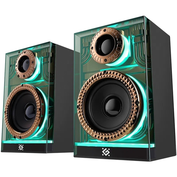 Комп'ютерні колонки 2.0 Defender Futuro, 20Вт Bluetooth/USB/TF/AUX, LED, чорна