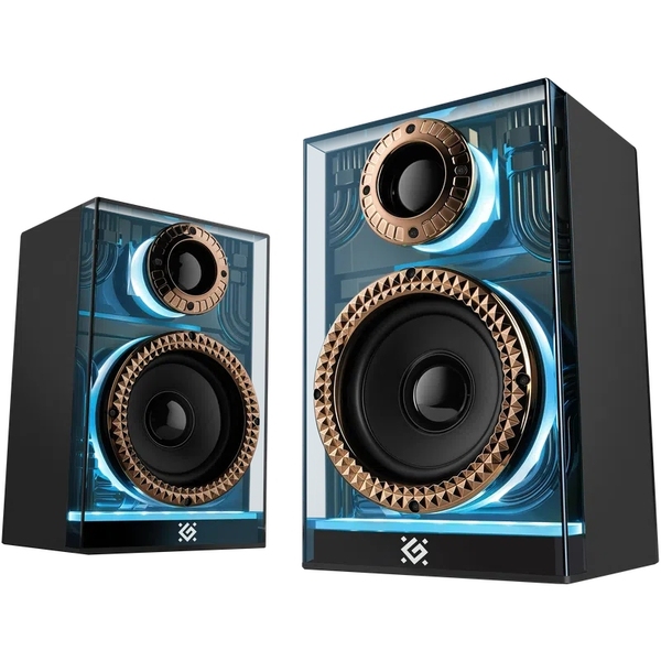 Комп'ютерні колонки 2.0 Defender Futuro, 20Вт Bluetooth/USB/TF/AUX, LED, чорна