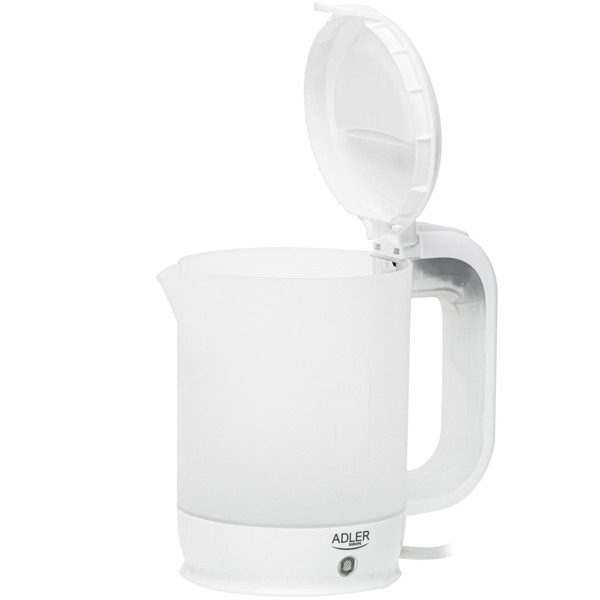 Електрочайник Adler AD 1381 дорожній 900Вт/ 0.5л/ 2 чашки/ ложка/ білий