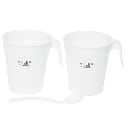 Електрочайник Adler AD 1381 дорожній 900Вт/ 0.5л/ 2 чашки/ ложка/ білий
