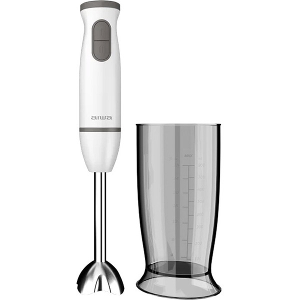 Блендер AIWA Kenkiri ABL-800  ручний 600Вт/ 2 швидк./ TURBO/ чаша для змішування 500мл/ білий