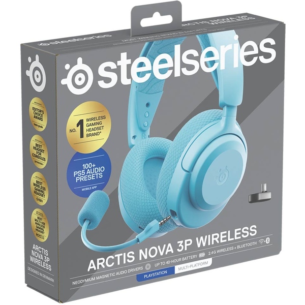 Наушники SteelSeries Arctis Nova 3P Wireless MultiPlatform Aqua (61688)