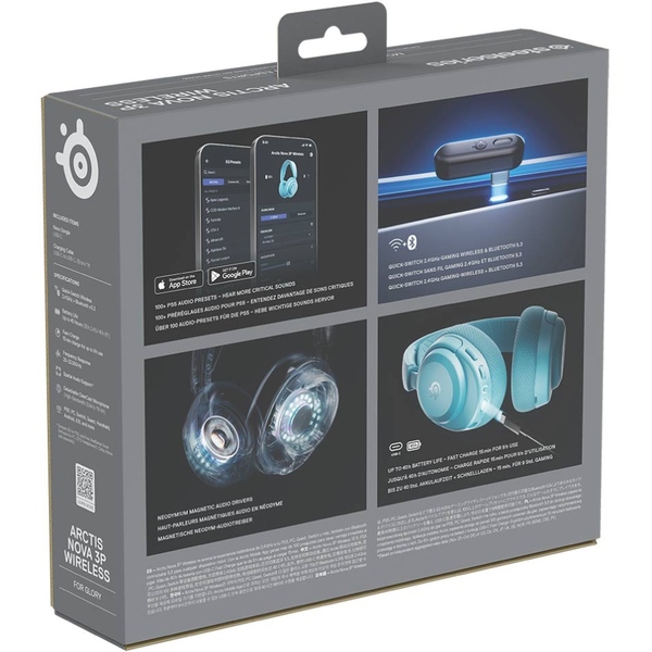 Наушники SteelSeries Arctis Nova 3P Wireless MultiPlatform Aqua (61688)