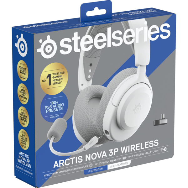 Навушники SteelSeries Arctis Nova 3P Wireless MultiPlatform White