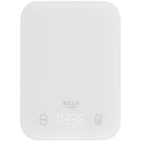 Ваги кухонні Adler AD 3181 white електронні/ 10кг/ г; кг, фунт/ 2хААА/ автовимкнення/ скло