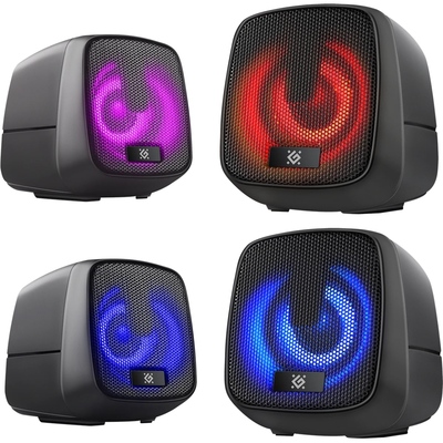 Акустична система 2.0 Defender J2, 6Вт, підсвітка, USB, чорна