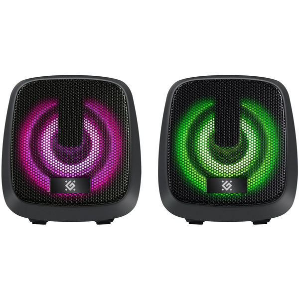 Комп'ютерні колонки 2.0 Defender J2, 6Вт, підсвітка, USB, чорна