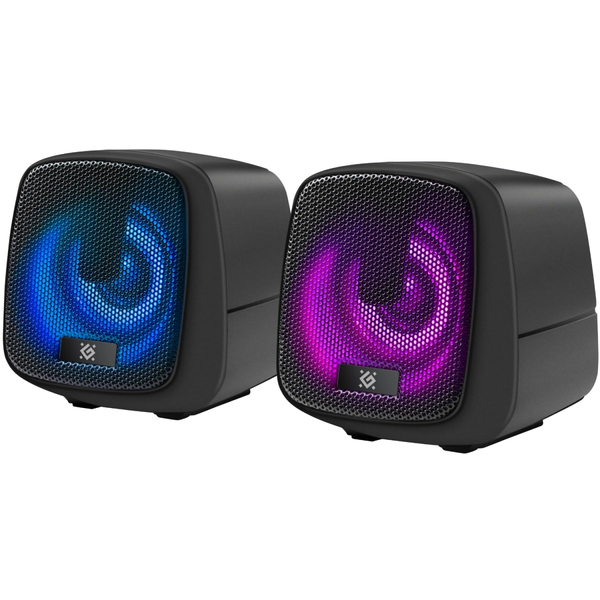 Комп'ютерні колонки 2.0 Defender J2, 6Вт, підсвітка, USB, чорна