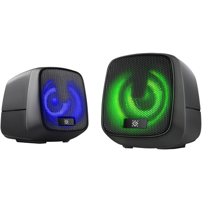 Акустична система 2.0 Defender J2, 6Вт, підсвітка, USB, чорна