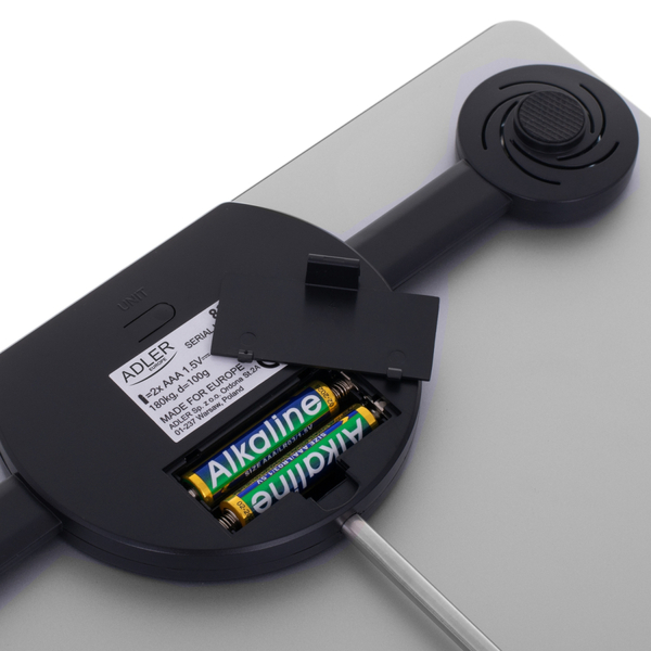 Ваги напольні Adler AD 8174 silver електронні/ 180кг/ 2хААА/ автовимкнення