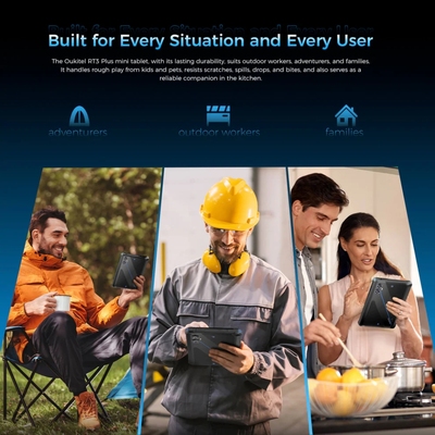 Планшет Oukitel RT3plus 8” HD / 4GB/128GB / G81 / 11000mAh / 16+8Мп / IP69K / LTE Black