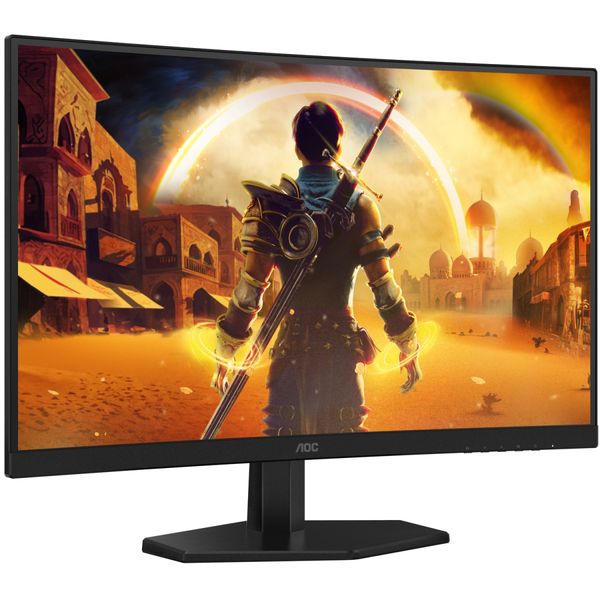 TFT 27" AOC C27G42E, VA, 180Гц, вигнутий,  2хHDMI, DP, колонки, чорно-червоний