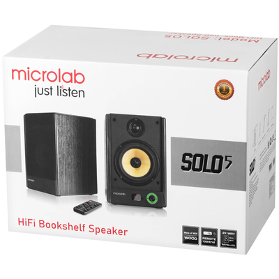 Акустична система 2.0 Microlab SOLO 5, 90Вт, темно-коричнева