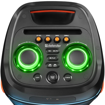 Акустична система 2.0 Defender Boomer 200, 200Вт BT/FM/TF/USB/MIC/AUX/GT, чорна