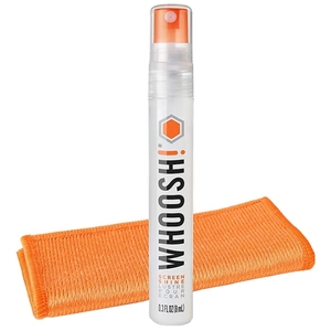 Комплект для чищення Whoosh! POCKET 8мл компактний спрей з мікрофіброю 14см x 14см