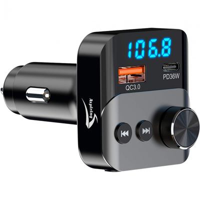 автомобільний FM-трансміттер Aspiring Wave 13 54W PD LED/Bluetooth/QC3.0,USB-C 36W
