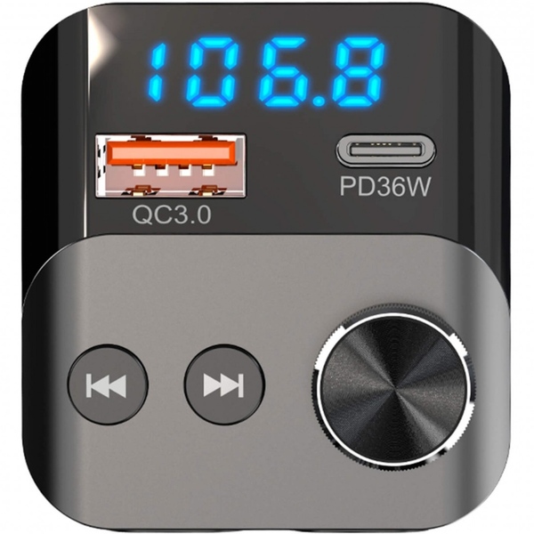 автомобільний FM-трансміттер Aspiring Wave 13 54W PD LED/Bluetooth/QC3.0,USB-C 36W