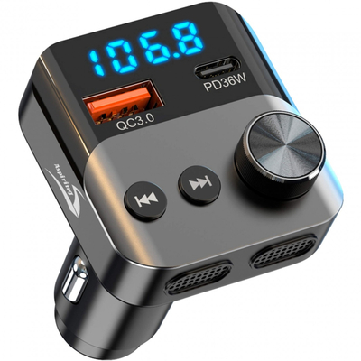 автомобільний FM-трансміттер Aspiring Wave 13 54W PD LED/Bluetooth/QC3.0,USB-C 36W