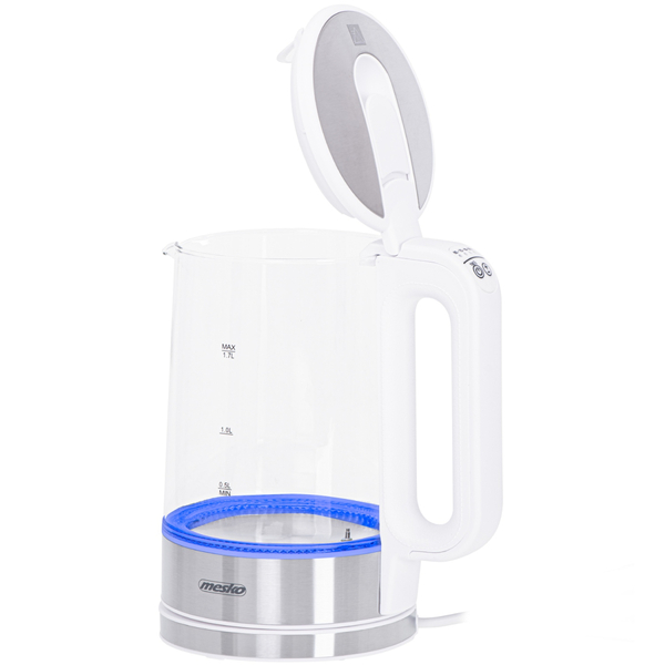 Електрочайник Mesko MS 1301 white 1850-2200Вт/ 1.7л/ скло/ встановлення температури