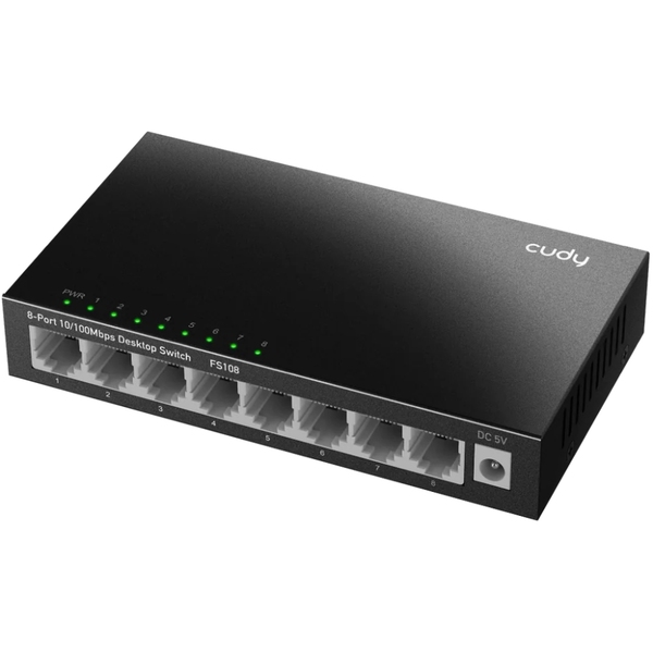 Комутатор Cudy FS108, 8 портовий 10/100 Mbps Metal Switch