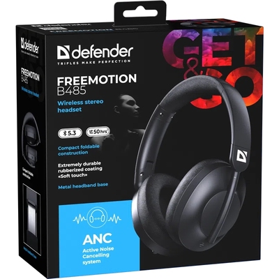 Гарнітура Defender FreeMotion B485 Bluetooth, ANC, чорна