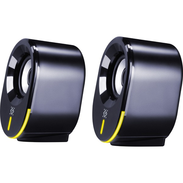 Компьютерные колонки 2.0 Defender Solar 8, 10Вт, Bluetooth, RGB подсветка, USB, черная