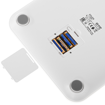 Ваги напольні Adler AD 8187 white електронні/ Smart/ 180кг/ 4хААА/ автовимкнення/ білі