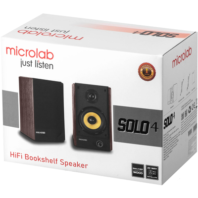 Акустична система 2.0 Microlab SOLO 4, 60Вт, темно-коричнева