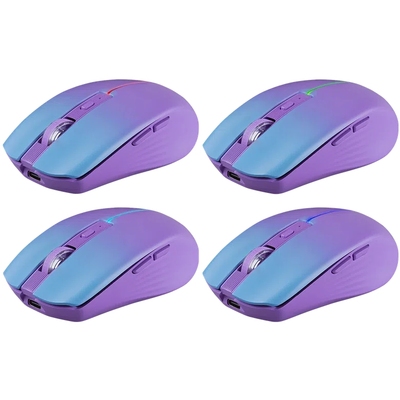 Мишка Defender Mystery MM-301, бездротова Bluetooth+2.4G, 1600 dpi., 4кн., 500mAh,  LED, фіолетова