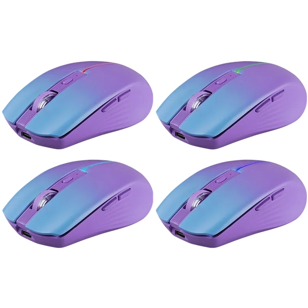 Мишка Defender Mystery MM-301, бездротова Bluetooth+2.4G, 1600 dpi., 4кн., 500mAh,  LED, фіолетова