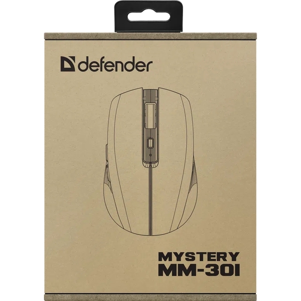 Мишка Defender Mystery MM-301, бездротова Bluetooth+2.4G, 1600 dpi., 4кн., 500mAh,  LED, фіолетова