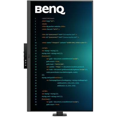 TFT 31.5" BenQ RD320UA, 4K, IPS, 2xHDMI, DP, USB-C, Pivot, колонки, сірий