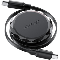 Кабель USB 2.0 Type-C M-M, 0.8м 60W dual retraction Black, C13-03 Acefast