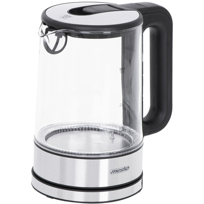 Електрочайник Mesko MS 1301 black 1850-2200Вт/ 1.7л/ скло/ встановлення температури