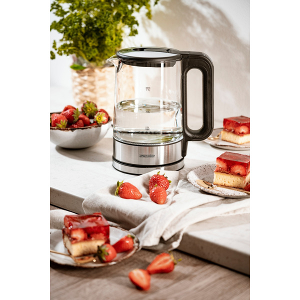 Електрочайник Mesko MS 1301 black 1850-2200Вт/ 1.7л/ скло/ встановлення температури