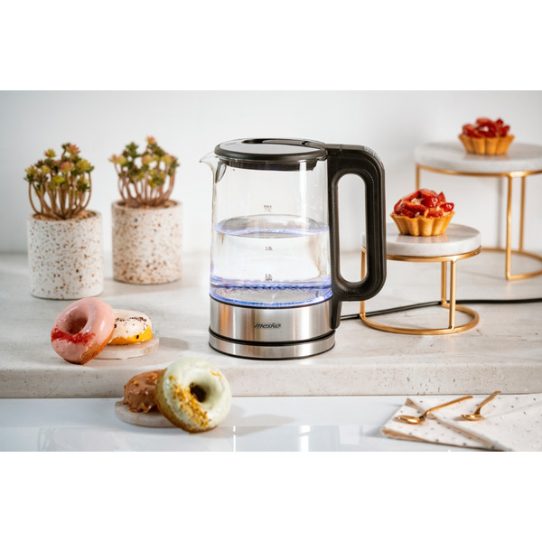 Електрочайник Mesko MS 1301 black 1850-2200Вт/ 1.7л/ скло/ встановлення температури