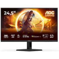 Монітор TFT 24.5 AOC 25G4SRE, Fast IPS, 300Гц, 2xHDMI, DP, чорно-червоний