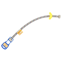 Шланг для воды гибкая подводка Ango внутренняя резьба 1/2 дюйма 40 см нержавейка в силиконе с ключом