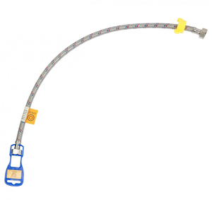 Шланг для воды гибкая подводка Ango внутренняя резьба 1/2 дюйма 60 см нержавейка в силиконе с ключом