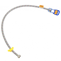 Шланг для воды гибкая подводка Ango внутренняя резьба 1/2 дюйма 80 см нержавейка в силиконе с ключом