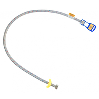 Шланг для воды гибкая подводка Ango внутренняя резьба 1/2 дюйма 100 см нержавейка в силиконе с ключом