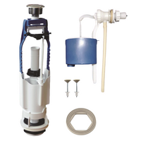 Арматура для бачка унитаза 1 кнопочная Завод 68.54 комплект впускной и выпускной клапан боковое подключение