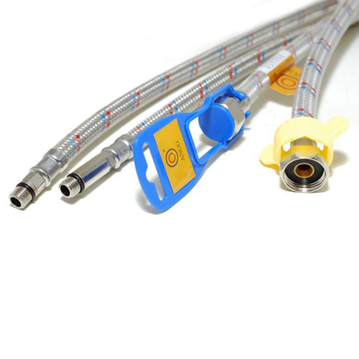 Шланг для воды гибкая подводка для смесителя Ango 1/2 дюйма М10 80 см нержавейка в силиконе пара