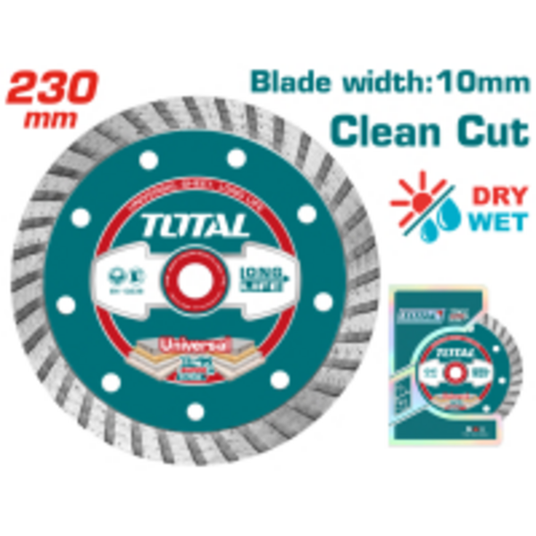 Алмазный диск по бетону, камню TOTAL TAC2132303 (230х22.2мм)