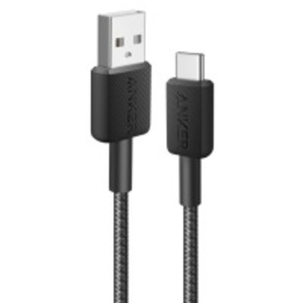 Кабель Anker 322 USB-A to USB-C - 0.9m Nylon Black